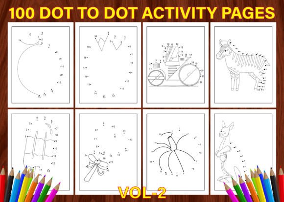 100 Dot to Dot Activity Pages for Kids