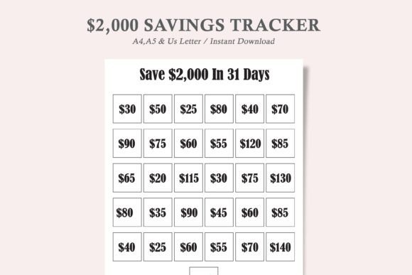 2000 Savings Tracker