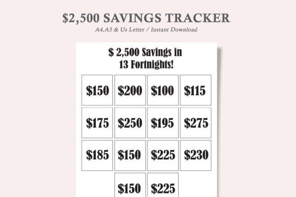 2500 Money Saving Tracker: A Practical Guide to Achieving Your Financial Goals