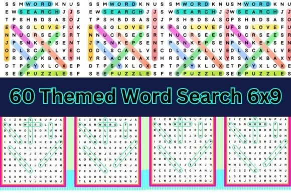 60 Themed Word Search 6x9