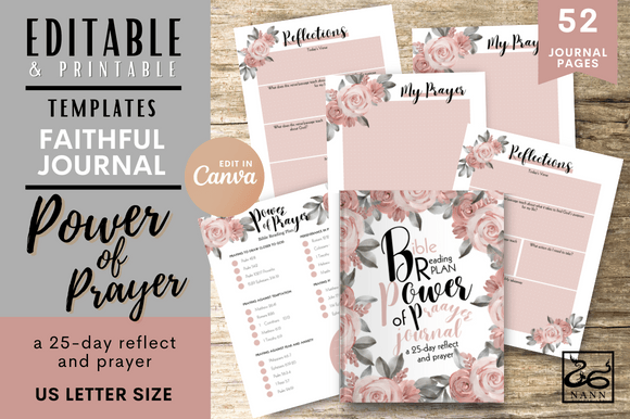 Bible Reading Plan Power of Prayer: A 25-Day Guide to Reflect and Prayer Journal