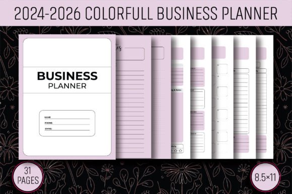 Colorful Business Planner 2024-2026