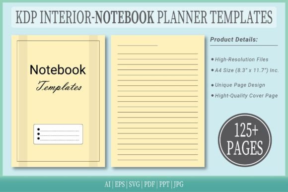 Lined Blank Notebook Templates