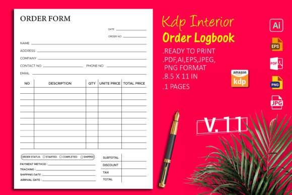 Order Form Log Book - KDP Interior