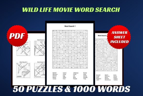 Wild Life Word Search for Adult