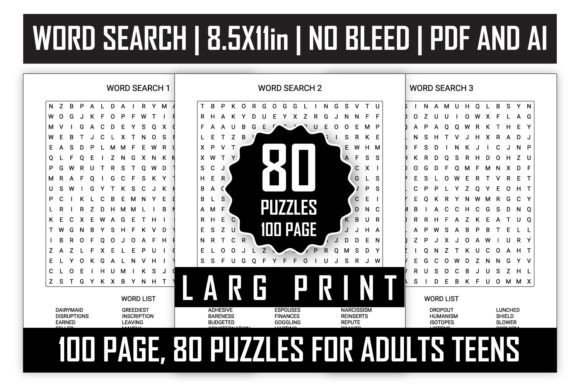 Word Search for Adults Large Print